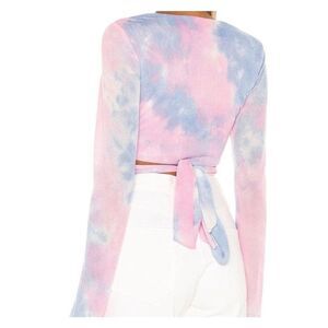 Lovers + Friends tie dye wrap top medium revolve worn once